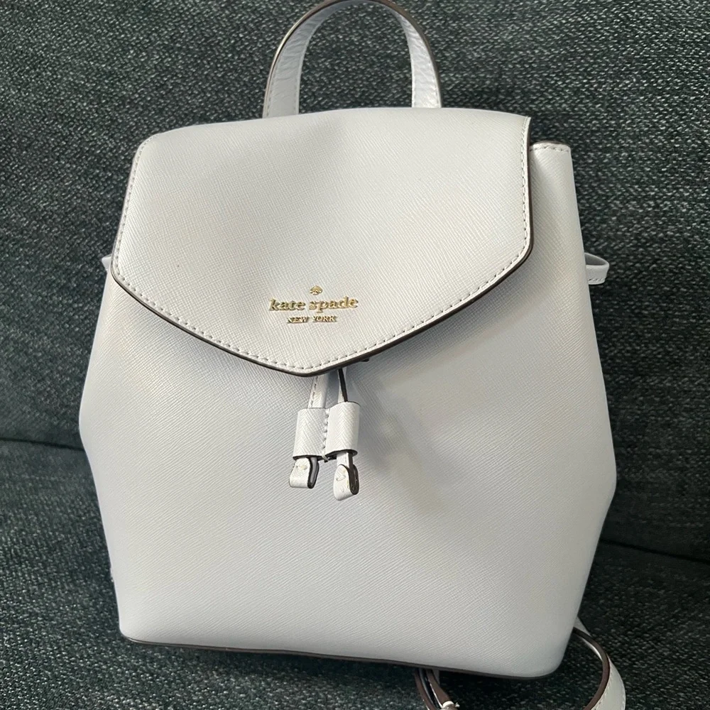 kate spade White Leather Backpack